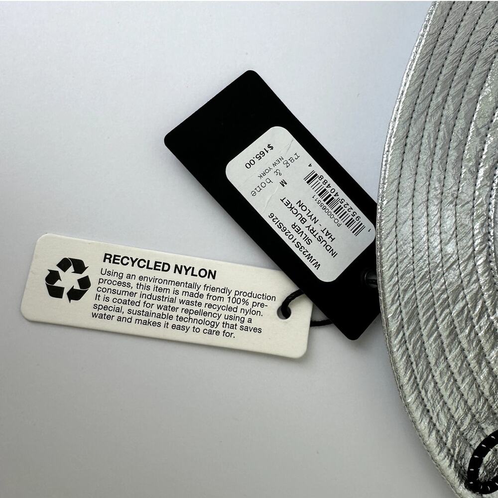 Rag & Bone Metallic Silver Metallic Nylon Bucket‎ Hat – NWT - Picture 5 of 7